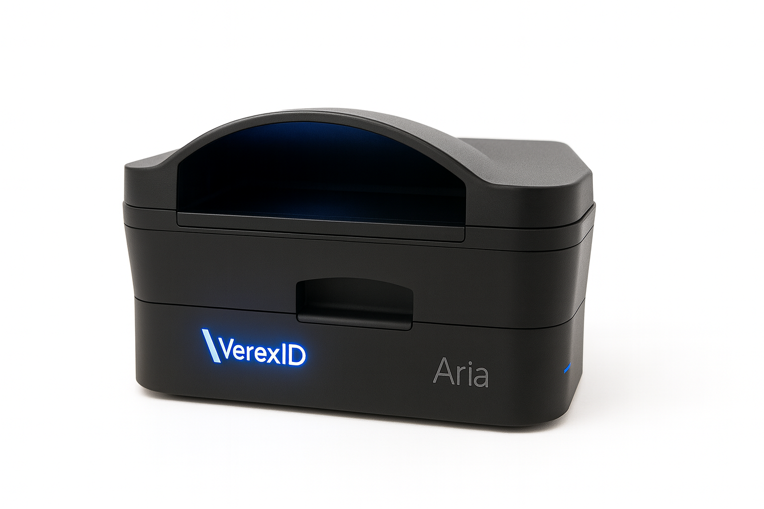 VerexID ARIA identity scanner device on white background for ID and passport authentication